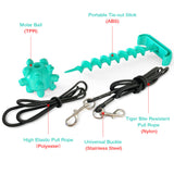 Outdoor Portable Tie Down Dog Pulling Rope with Bouncing Ball Rope Toy Practical Tie Up Pet Leash Peg Pet Supplies
