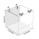 Bird Bath for Cage Portable Transparent Bird Tube Shower Box with Hooks No-Leakage Design for Budgerigar/Parakeet/Parrot