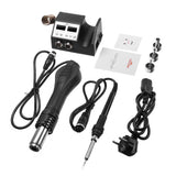 TOPSHAK TS-CD3 2 In 1 480W Hot Air Gun LCD Digital Display Rework Soldering Station Welding Station for BGA PCB IC Repair