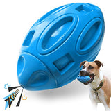 Squeaky Dog Toys for Aggressive Chewers Rubber Interactive Puppy Ball with Squeaker Almost Indestructible Tough Durable Pet Chew