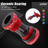 New MTB Bicycle Hollow Bottom Bracket Axis BB Cycling Aluminum Alloy Bike Waterproof BSA 68/73mm Crank Set Axis Parts