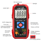 301C T-RMS Digital Intelligent Multimeter with Backlight LED Flashlight NCV Direct Current AC Voltage Current Resistance