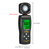 AS803 Handheld Digital Lux Meter Luminance Tester Light Meter 1-200000 Lux Tools Photometer Spectrometer Actinometer