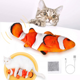 Electric Floppy Fish Cat Toys Interactive Catnip Automatic Flopping Rechargeable Realistic Fish Moving Pet Product for Cats Chew