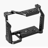 Aluminum Camera Cage for Sony A7S with Cold Shoe Mount Black Protective Full Formfitting Rig for A7S DSLR 1/4" 3/8" Screw Hole