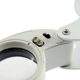 Lupe Lupe 40X 25mm 40X25mm 40x25 Juwelier LED Licht Glas Lupe Tragbare Beleuchtet Lupe Falten drop schiff