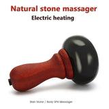 Hot Stone Electric Gua Sha Massager Natural Stone Needle GuaSha Scraping Back Neck Face Massage Relax Muscles Skin Lift Care Spa