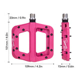 MTB Bike Pedals Non-Slip Mountain Bike Pedals Platform Bicycle Flat Pedals 9/16 Inch Nylon Fiber Mountain Bicycle Pedals mtb