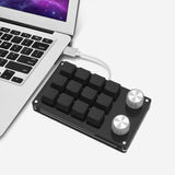 Macro Keyboard 12 Key 2 Knob Mechanical Keyboard Hot Swap Custom Keypad One-handed Keypad Mini Gaming Keyboard Mini Keyboard