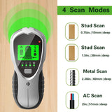 Professional Digital Display Portable Wall Detector Tool 4 In 1 Multifunctional Backlight Wood Wire Measuring Stud Scanner Metal