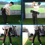 1Set Golf Swing Trainer Posture Correction Practicing Golf Swing Waist Trainer Portable Golf Swing Training Aids for Beginner