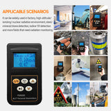 Radiation Tester Dose Alarm X/ γ/ Hard β Ray Detecting Current &amp;Cumulative DER Display Geiger Counter Dosimeter Monitor