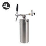 4L/128OZ Complete Mini Keg EU Faucet System Camping Picnic Party Portable Taproom Mini Keg Dispenser Kegerator