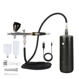 New Arrival Airbrush Set Air Compressor Airbrush Paint Spray Gun USB Rechargeable Oxygen Injector For Nail Art Tattoo Craft Cak