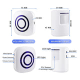 Motion Sensor Alarm ,Wireless Driveway Alarm Indoor Home Security Business Detector - 3 Receiver 3 PIR Sensor,US Plug