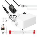 KKMOON Multi-purpose Professional 0.3mm Airbrush Non-oil Type 30PSI Air Compressor Set for Model Making Art Painting