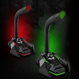 Condenser Microphone USB Gaming Microphone For PC Desktop Laptop Computer Wired Microphones With LED Light Free Angle Adjustment