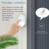 Wireless Waterproof Doorbell US EU UK Plug Smart Home Intelligent Door Bell Chime TUYA APP Wifi Compatible With 433MHz Detectors