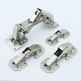 4Pcs/Lot 3-4Inch 90Degree Not Drilling Hole Cabinet Hinge Cabinet Door Soft Closing  Hydraulic Buffer Hinge Furniture Hardware