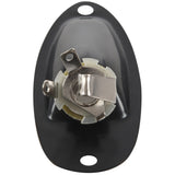 2X Boat Style 1/4 Inch Loaded Guitar Output Mono Jack Plug Socket Plate for Stratocater Style Electric Guitar, Black