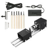 100W Mini Lathe Beads Machine Miniature Buddha Pearl Lathe Grinding and Polishing Beads Wood Working DIY Lathe Drill Rotary Tool