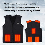 7 Areas Men Heated vest Smart heating Cotton Vest USB Infrared Electric Heating Vest Women Outdoor Thermal Winter Warm Jacket