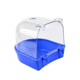 Bird Bath Box Parrot Bathing Cage Accessory for Small Birds Parakeet Canary Budgerigar Lovebirds Transparent Top