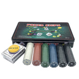 Poker Chips Set For Texas Hold'em Blackjack Casino Gambling With 300 Poker Chips Professional Casino Games Set
