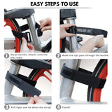 Dropship-2Pack Bike Rack Straps Adjustable Bicycle Wheel Stabilizer For Car And Garage Wall Mount Storages