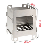 Outdoor Portable Detachable Stainless Steel Firewood Stove Camping Cookers Hiking Cookers