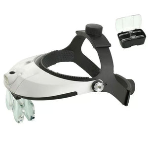 Multi Power LED Illumination Hand Free Headband Magnifying Glass Helmet Magnifier Repairing Head Visor Dental Surgical Loupe