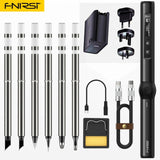 FNIRSI HS-01 Adjustable Temperature Soldering Iron DC 24V 80-420℃ Welding Solder Rework Station PD 65W Portable Repair Tool