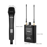 ACEMIC UHF Wireless Microphone System with Handheld Dynamic Microphone Receiver for Camera Vlog Recording Interview