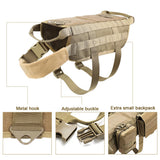 Dog Harness K9 Military Tactical Hound Nylon Dog Vest Adjustable training leash for small Large Dog German Shepherd dog supplies