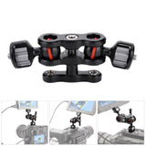 Magic Arm Dual Ball Head Hot Shoe Magic Arms Mount Adapter Multi-Function Magic Arm 180 degree rotatable With Screw