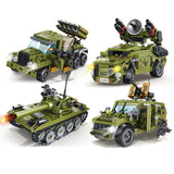 Military Series World War II Chinese Army VN9 wheeled armored vehicle DIY Model Building Blocks Bricks Toys Gifts