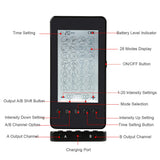 Massager Rechargeable TENS Unit Dual-Channel EMS Muscle Stimulator 28-Mode Pulse Massager with 20 Strength Levels/Touch Screen