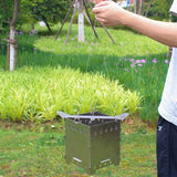 Outdoor Multi-Function Stainless Steel Wood Stove Camping Incinerator Hanging Stove Picnic BBQ Grill Camping Stove