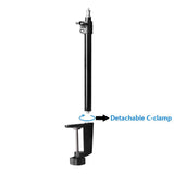 Universal Adjustable Table Desk Clamp Mount Stand 1/4' Screw Tip Tablet Bracket Foot For DSLR DC Camera Camcorder Ring Light