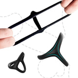 Silicone Unique 3 In 1 Premium Stretchy Cock Delay Ring Longer Harder Stronger Erection Enhancer Health for Male and Couple Play