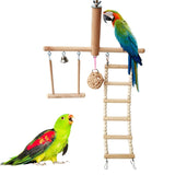 Bird Cage Stand Play Gym Conure Perch Playground Climbing Ladder Swing Rattan Ball Chew Toys for Parrot Lovebirds Budgies C42