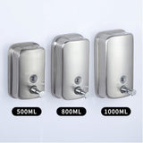 Manual Liquid Soap Dispensers Bathroom Accessories Washing Machine Stainless Steel Dispenser For Shampoo