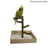 Interactive Training Playground For Parrots Wood Cage Toys Play Bird Perch Stand Home Climbing Portable Funny Tabletop