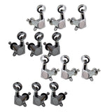 6x Fully Closed Machine Heads Tuner Hollow Handle 3L3R for Acoustic Guitar