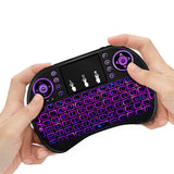 2.4Ghz Wireless Keyboard 7 color backlit i8 Mini Russian English 3 colour Air Mouse with Touchpad Remote Control Android TV Box