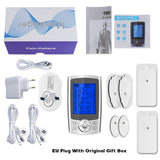 24Modes Eletric Compex Muscle Stimulator EMS Pulse Meridian Physiotherapy TENS Machine Electrodes Low Frequency Pads Massageador