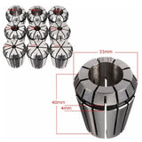 10Pcs ER32 Spring Collets Set 2/4/6/8/10/12/16/18/20mm + MT3 M12 ER32 Collet Chuck Morse Taper Holder