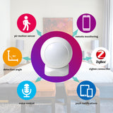 Tuya ZigBee Smart PIR Motion Sensor Built In Battery Passive Infrared Detector Security Burglar Alarm Sensor