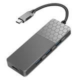 USB C HUB Type-C Docking Station 7 in 1 4K HDMI-Compatible+USB3.0+PD+TF for iPad Pro 2018/ Air/Hua Wei Matebook