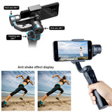 Smart Phone Stabilizer 3-axis Bluetooth Handheld Gimbal Stabilizer Selfie Stick Tripod for Smartphone Gopro Camera